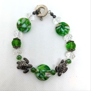 Gorgeous Handmade Beaded Turtle Bracelet